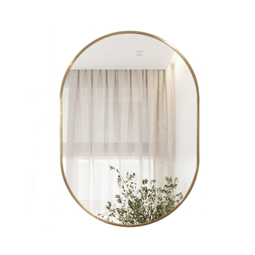 HardwareCity GLC ALUMINIUM FRAME PILL SHAPE MIRROR GOLD 2004A/G